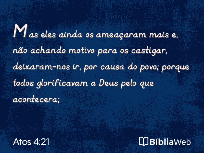 Atos 4:21 em imagem para compartilhar
