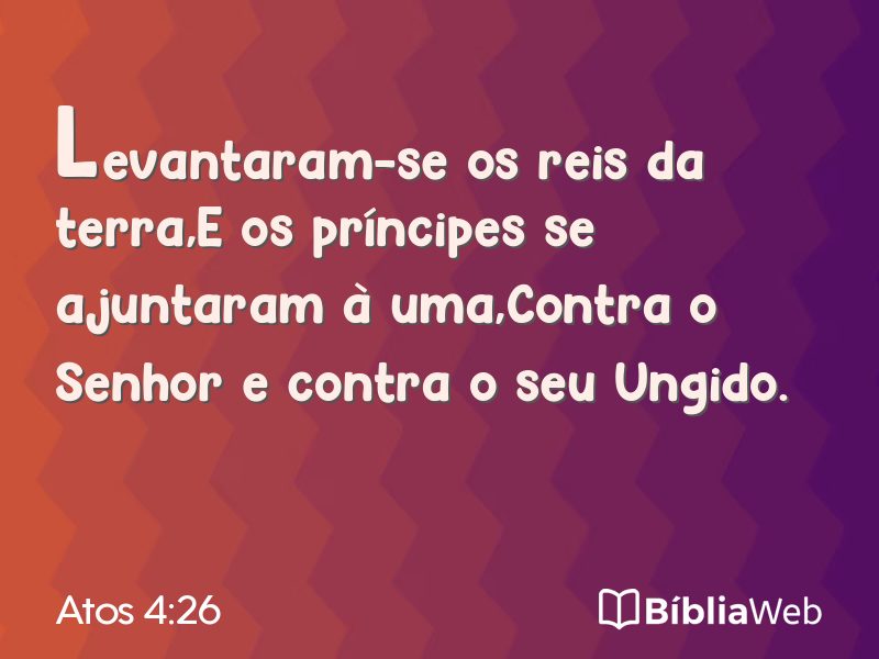 Atos 4:26 em imagem para compartilhar