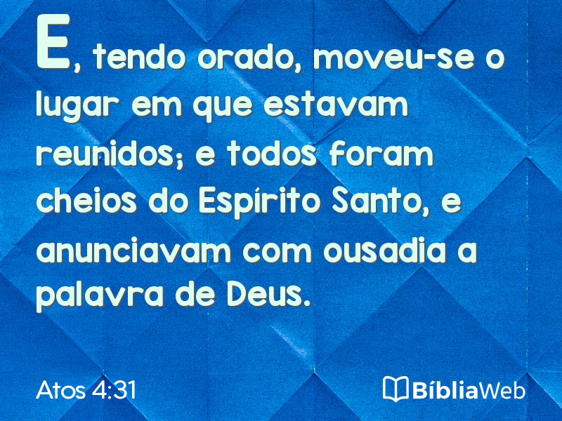 Atos 4:31 em imagem para compartilhar