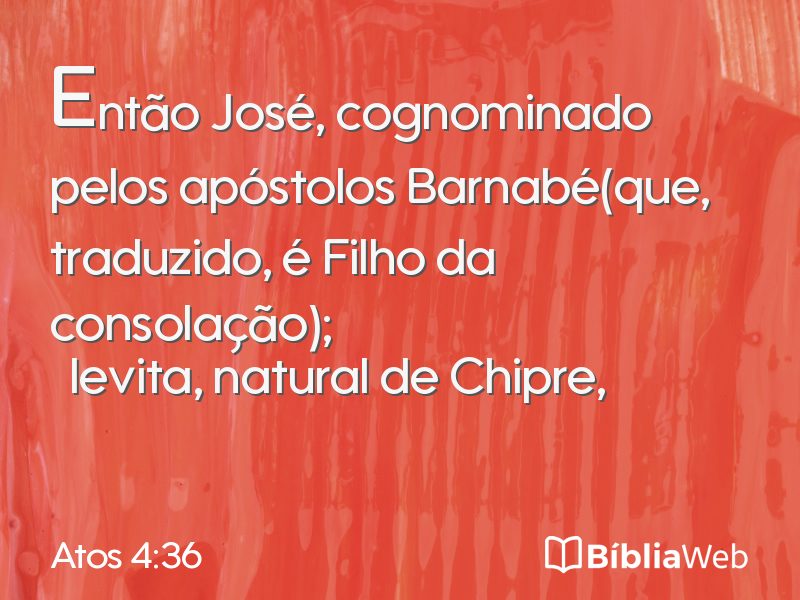 Atos 4:36 em imagem para compartilhar