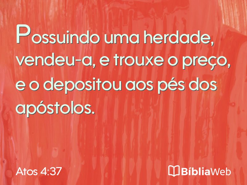 Atos 4:37 em imagem para compartilhar