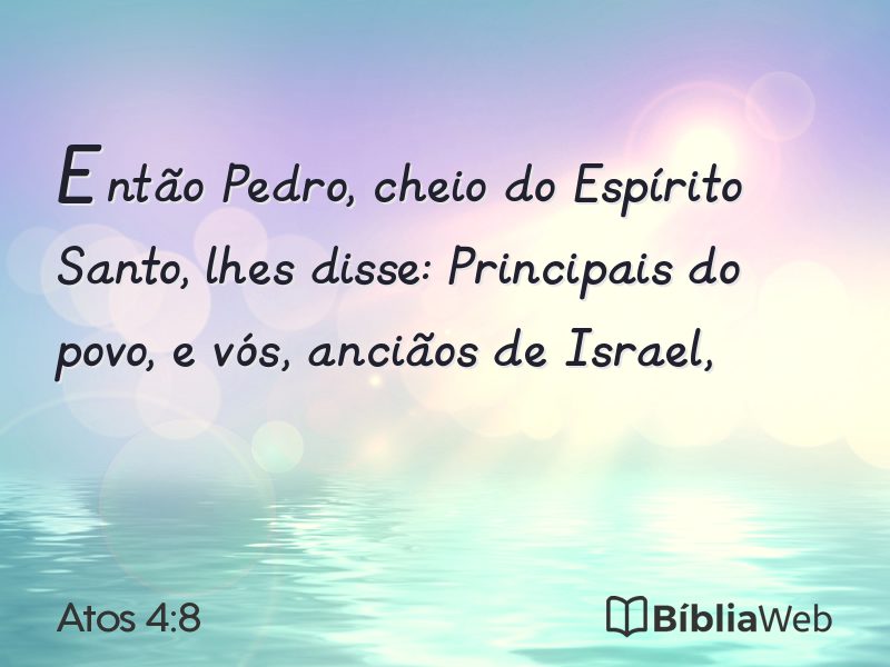 Atos 4:8 em imagem para compartilhar