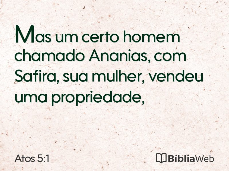 Atos 5:1 em imagem para compartilhar