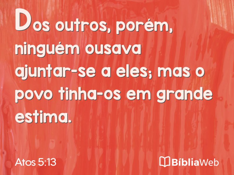 Atos 5:13 em imagem para compartilhar