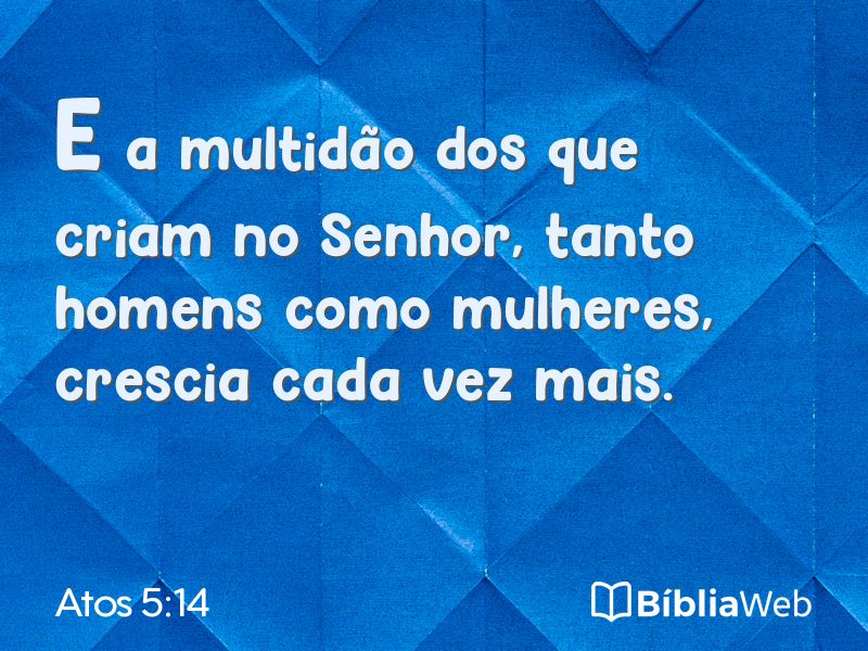 Atos 5:14 em imagem para compartilhar