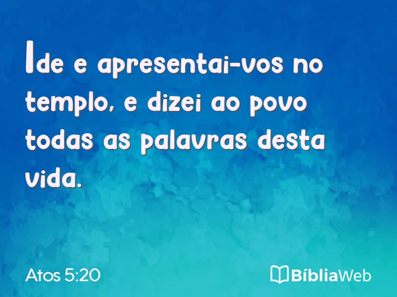 Atos 5:20 em imagem para compartilhar