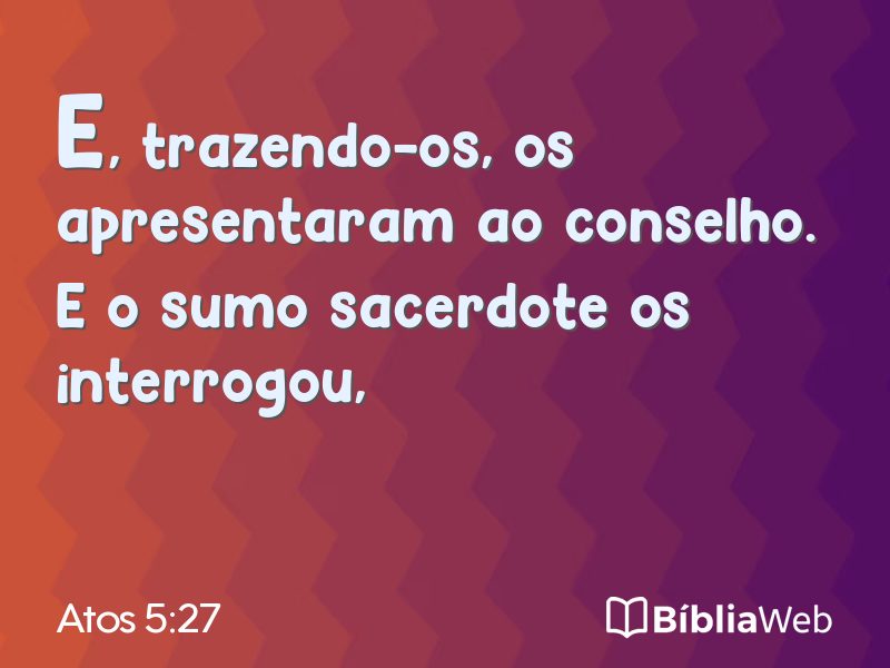 Atos 5:27 em imagem para compartilhar