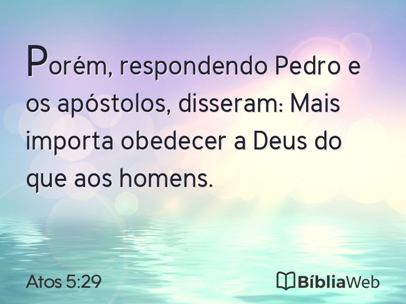 Atos 5:29 em imagem para compartilhar