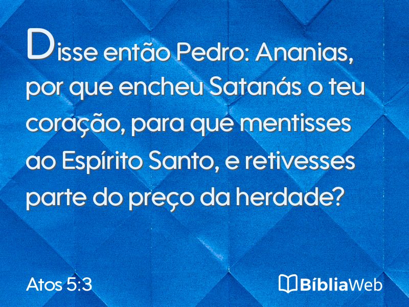 Atos 5:3 em imagem para compartilhar