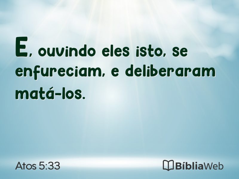Atos 5:33 em imagem para compartilhar