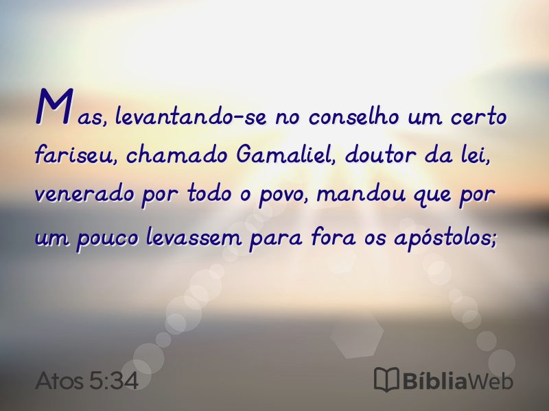 Atos 5:34 em imagem para compartilhar