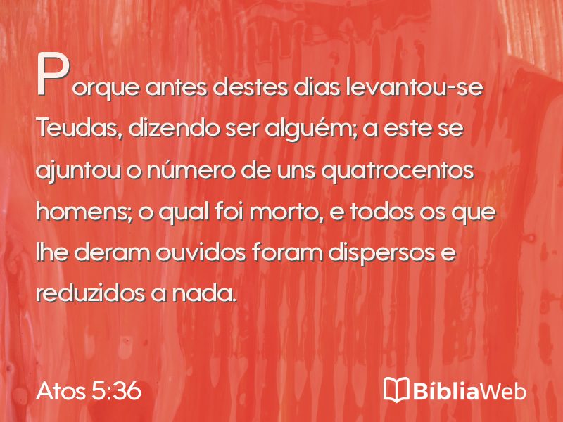 Atos 5:36 em imagem para compartilhar