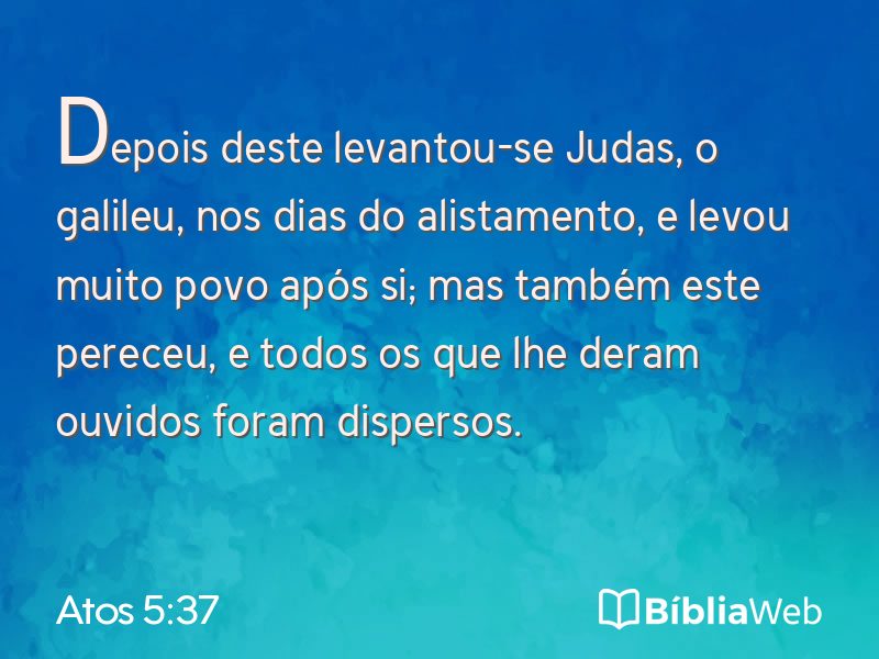 Atos 5:37 em imagem para compartilhar
