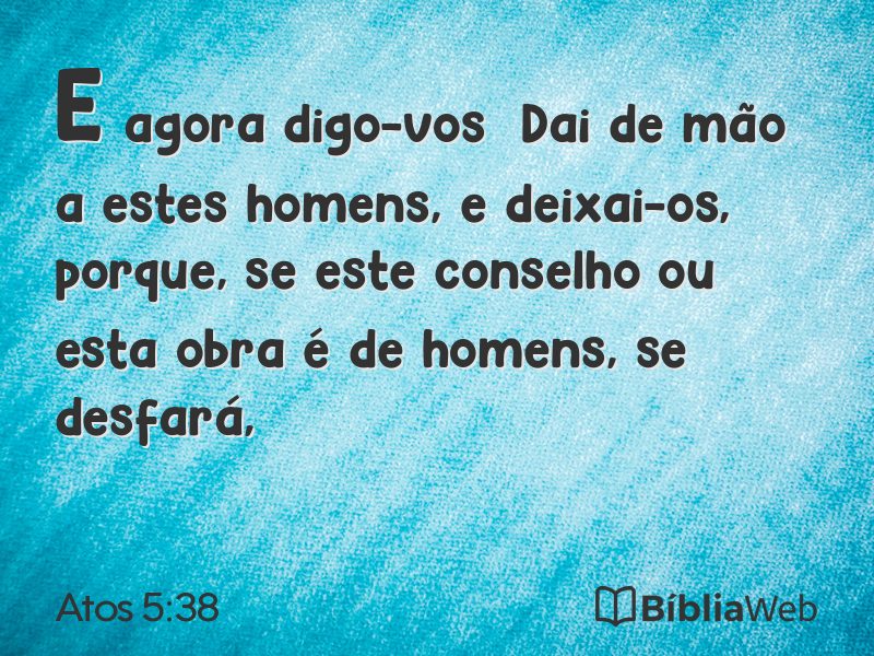 Atos 5:38 em imagem para compartilhar