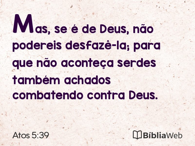 Atos 5:39 em imagem para compartilhar