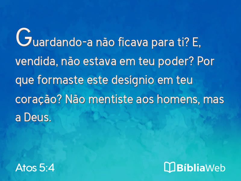 Atos 5:4 em imagem para compartilhar