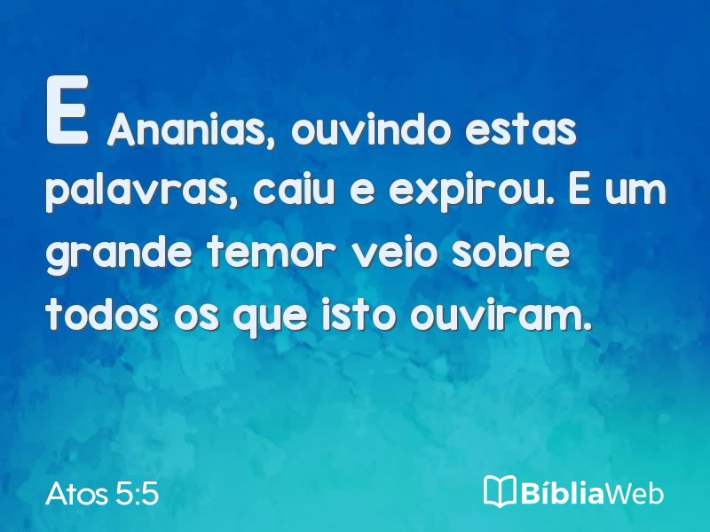 Atos 5:5 em imagem para compartilhar