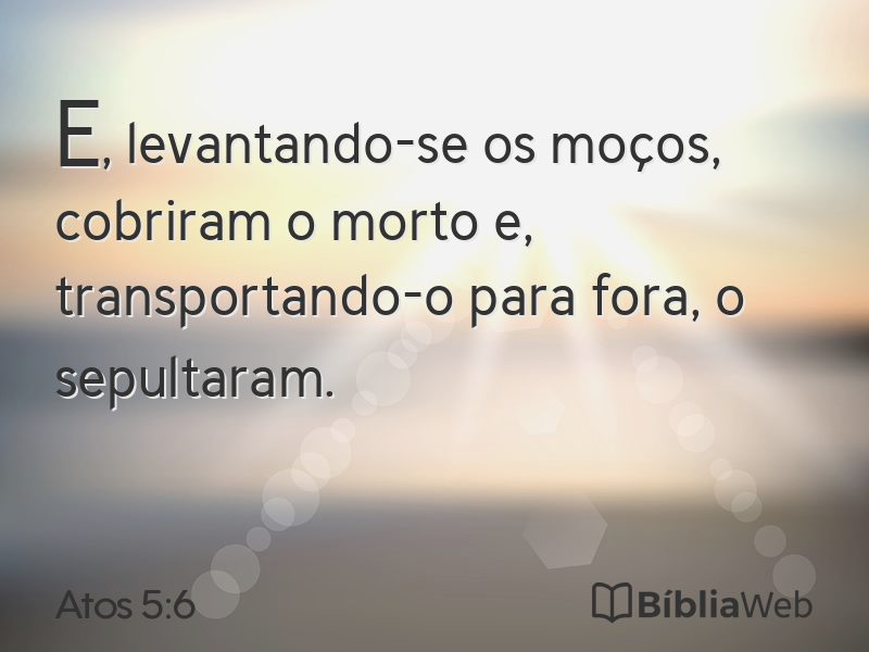 Atos 5:6 em imagem para compartilhar