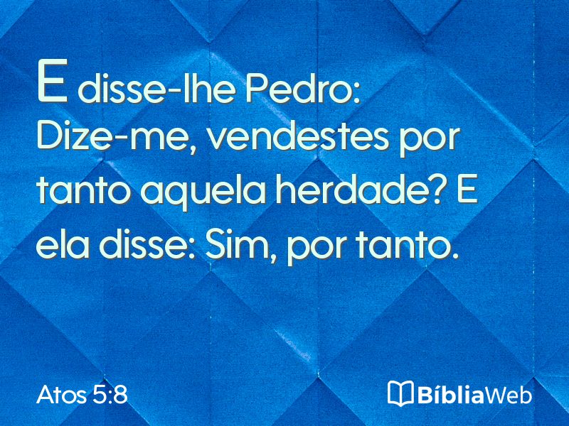 Atos 5:8 em imagem para compartilhar