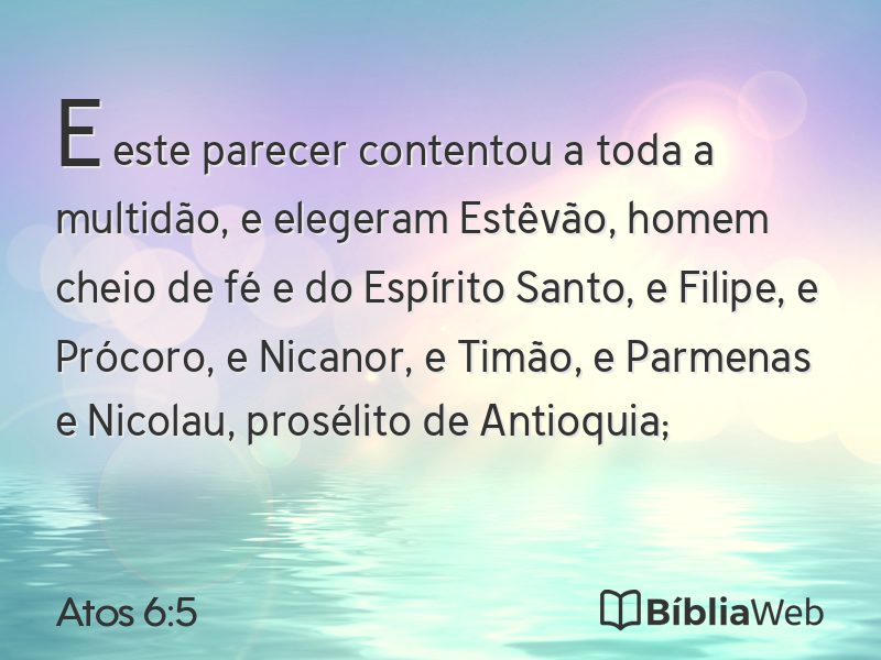 Atos 6:5 em imagem para compartilhar