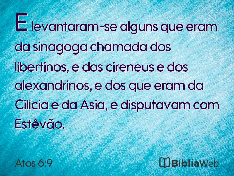 Atos 6:9 em imagem para compartilhar