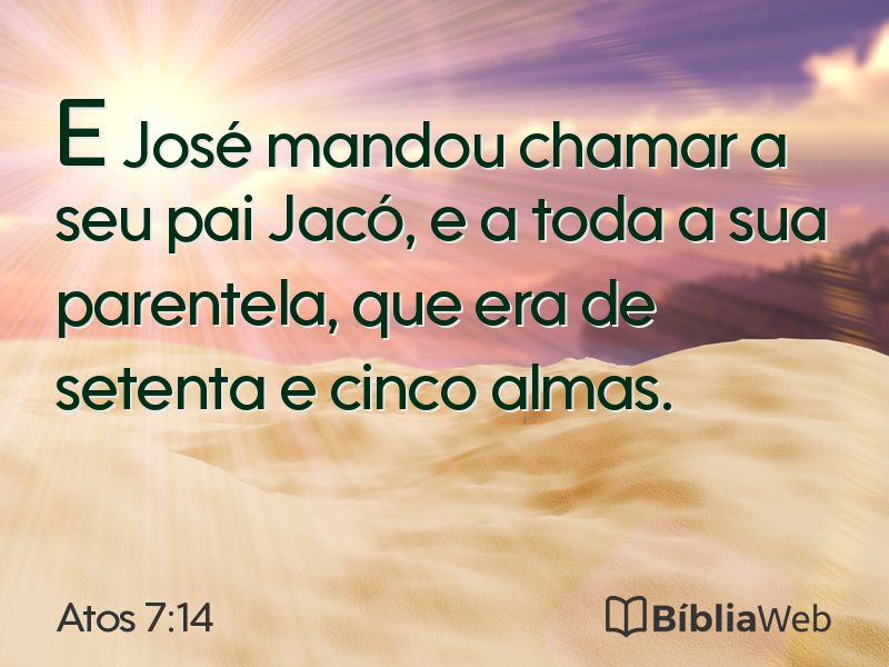Atos 7:14 em imagem para compartilhar