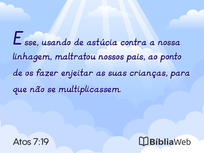 Atos 7:19 em imagem para compartilhar
