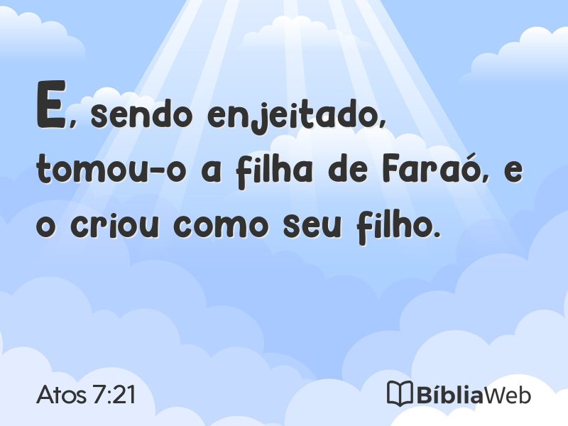 Atos 7:21 em imagem para compartilhar