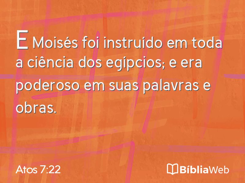 Atos 7:22 em imagem para compartilhar