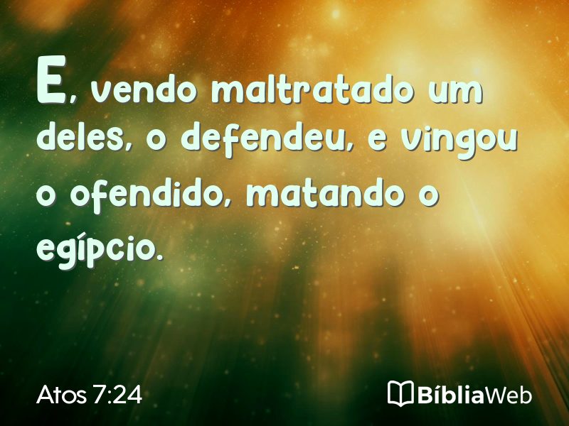 Atos 7:24 em imagem para compartilhar