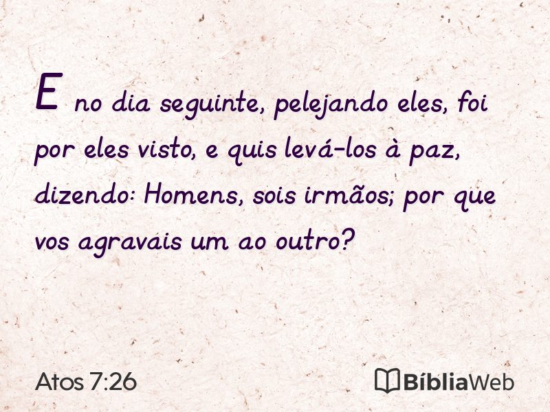 Atos 7:26 em imagem para compartilhar
