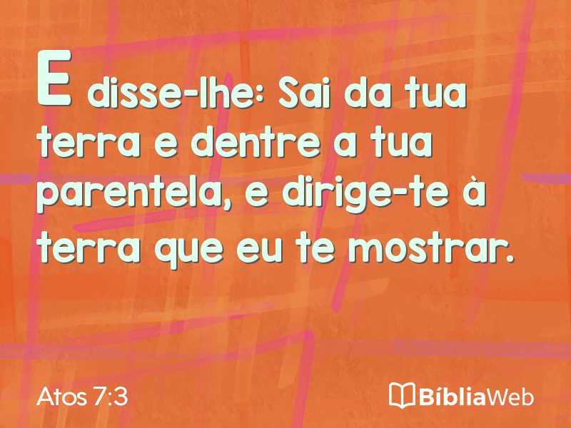 Atos 7:3 em imagem para compartilhar