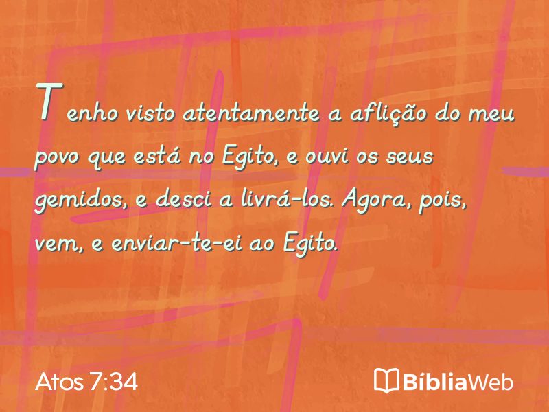 Atos 7:34 em imagem para compartilhar