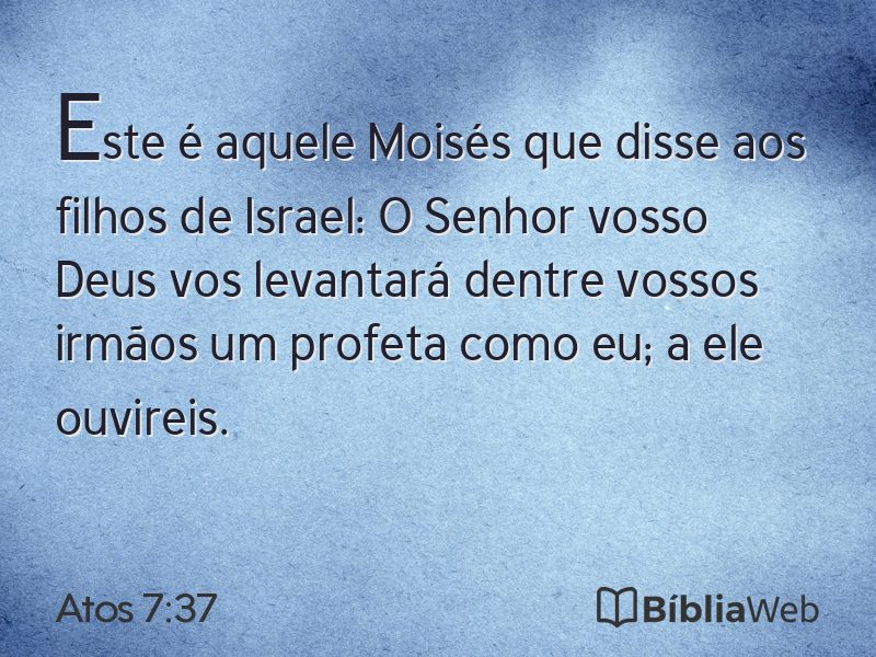 Atos 7:37 em imagem para compartilhar