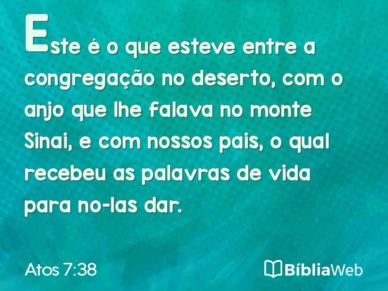 Atos 7:38 em imagem para compartilhar