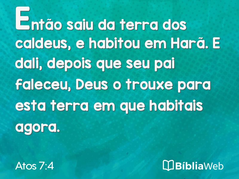 Atos 7:4 em imagem para compartilhar
