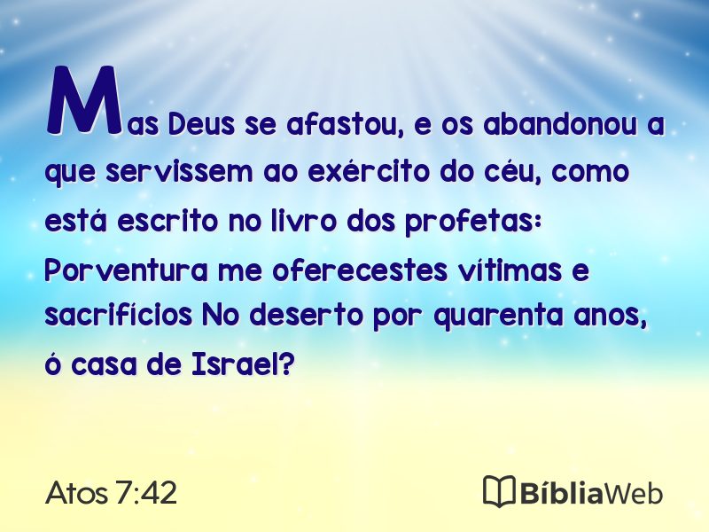 Atos 7:42 em imagem para compartilhar