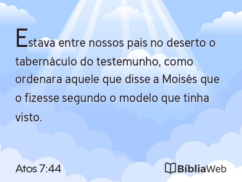 Atos 7:44 em imagem para compartilhar