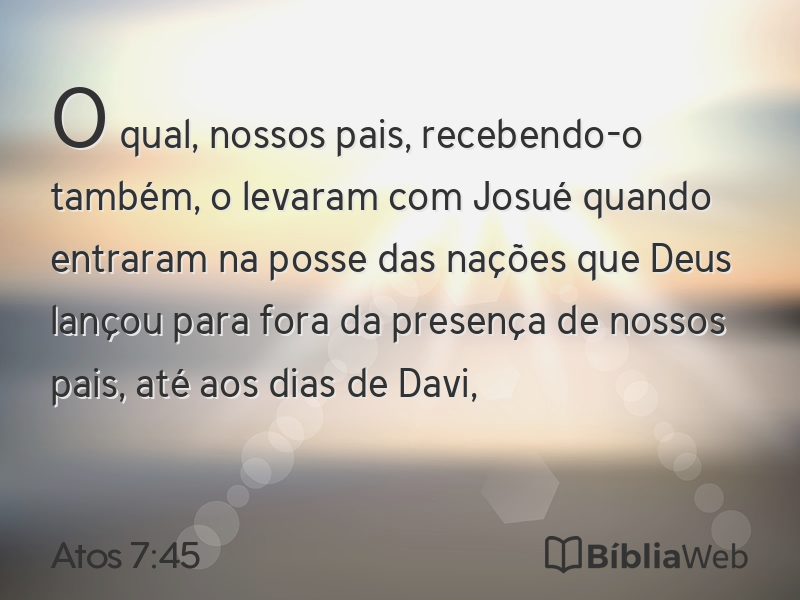 Atos 7:45 em imagem para compartilhar