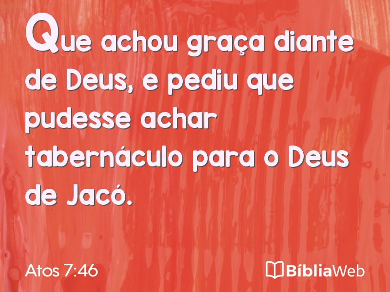 Atos 7:46 em imagem para compartilhar