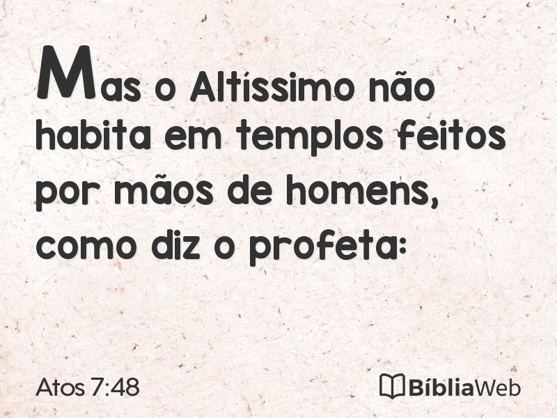 Atos 7:48 em imagem para compartilhar