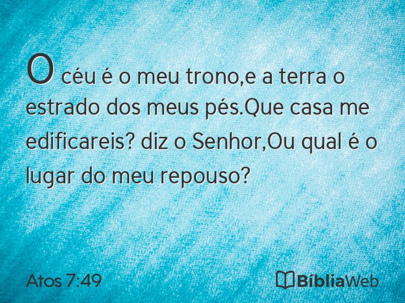 Atos 7:49 em imagem para compartilhar