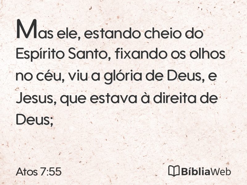 Atos 7:55 em imagem para compartilhar