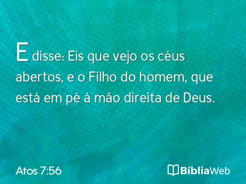 Atos 7:56 em imagem para compartilhar