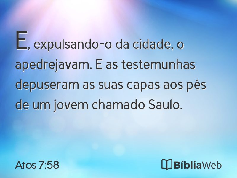 Atos 7:58 em imagem para compartilhar