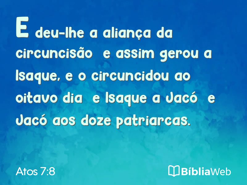 Atos 7:8 em imagem para compartilhar