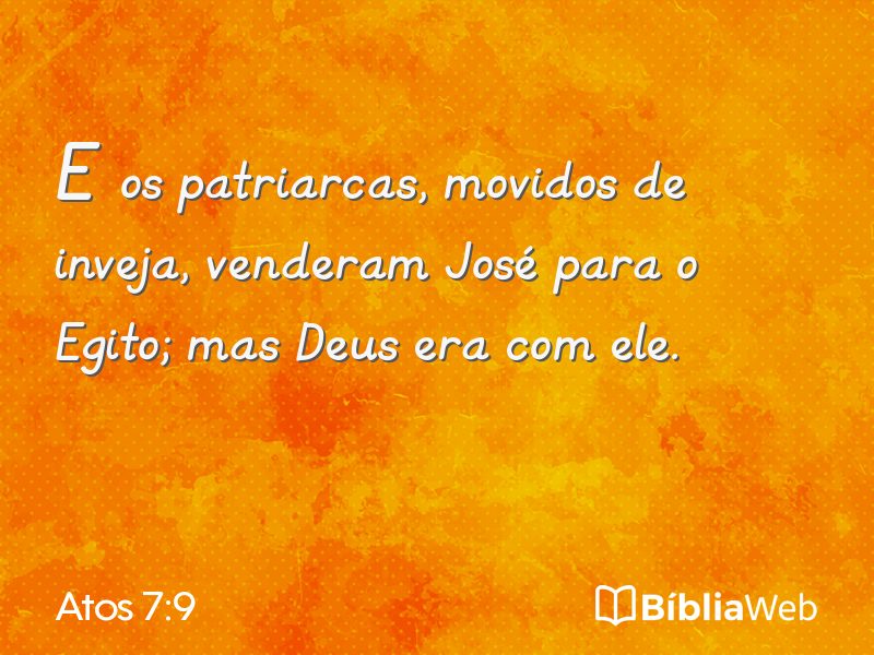 Atos 7:9 em imagem para compartilhar