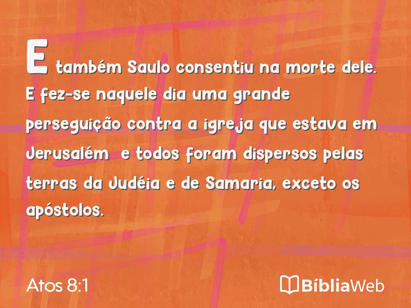 Atos 8:1 em imagem para compartilhar