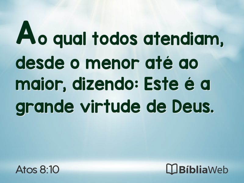 Atos 8:10 em imagem para compartilhar