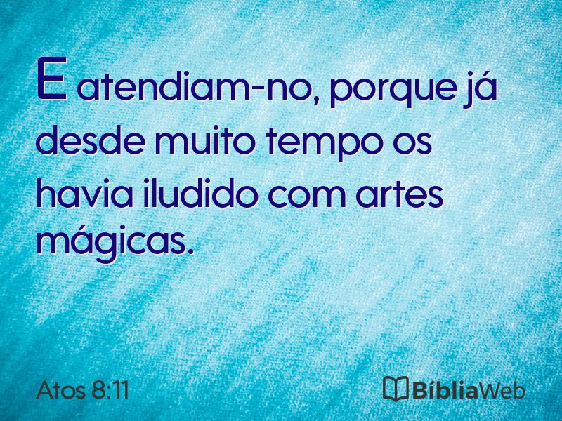 Atos 8:11 em imagem para compartilhar